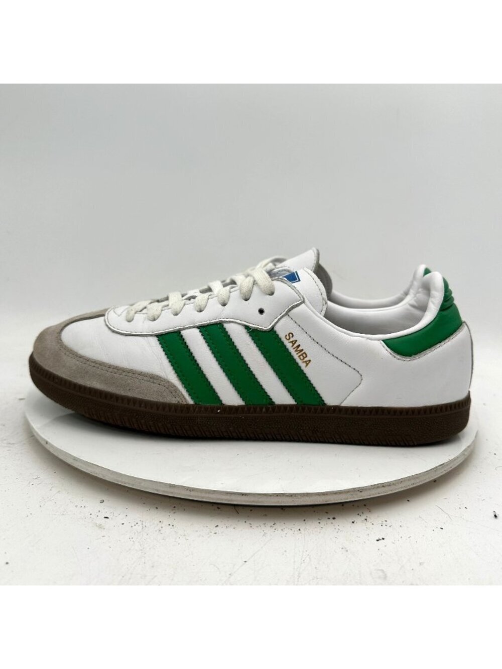Adidas Originals Samba Men Size 9.5 IG1024 White Green Grey Casual Shoes